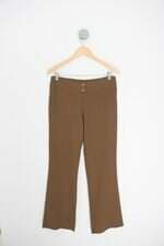 calça de tecido streshcolor feminina verde