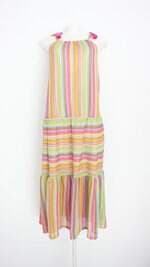 vestido pool feminino colorido com forro e tassel