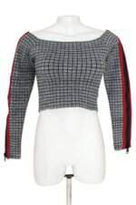 blusa cropped John John feminina cinza