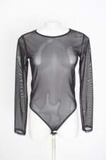body forever 21 feminino preto com transparência