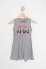vestido polo wear kids cinza com silk