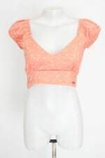 cropped código girls feminino estampado com franzido