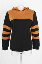 blusa feminina bicolor com recortes