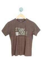 camiseta sanrio feminina marrom com glitter e silk