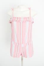 macaquinho levis kids listrado com babado