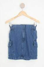 saia jeans cantao feminina azul