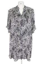 vestido chemise Zinzane feminino em animal print com fenda