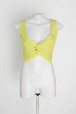 top feminino amarelo