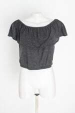 blusa zimpy feminina cinza com sobreposição