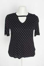blusa renner feminina preta poá 