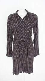 vestido chemise C&A feminino estampado com faixa na cintura