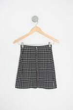 saia zara feminina xadrez 