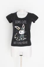camiseta baby look nerd universe feminina preta com silk