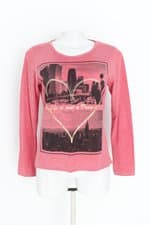 blusa manga longa mystick feminina vermelha com barra mullet e silk