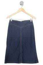 saia jeans feminina azul