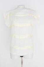 blusa andrea salletto feminino off white com pregas
