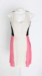 vestido armani exchange feminino com recortes em cores e plissado