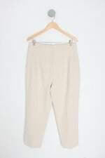calça de tecido zara feminina bege