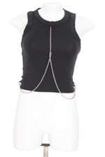 blusa Renner feminina preta com corrente