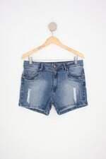 shorts jeans young style  feminino azul