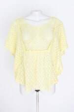 blusa jindg feminina amarela com transparência