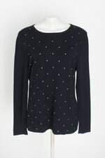 blusa gerry weber feminina azul com aplique