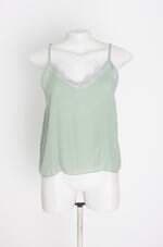 regata nud  feminina verde com renda