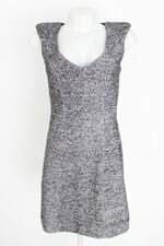 Vestido de Alfaiataria shop 126 feminino cinza com forro