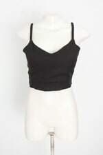 cropped ms fashion feminino preto com bojo