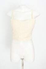 cropped ms fashion feminino bege com bojo