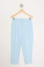 calça de tecido l&m feminina azul com pregas
