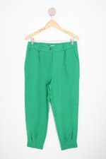 calça de tecido feminina verde
