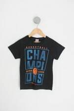 camiseta yends kids preta com silk