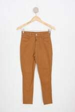 calça de sarja frésia feminina marrom