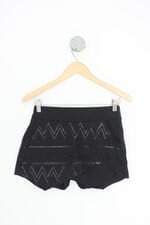 shorts saia dimy feminino preto com aplique