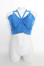 top esportivo feminino azul com bojo