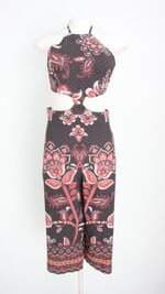 macacão mais um feminino estampado