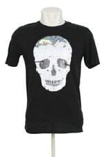 Camiseta Zara masculina preta com paetê