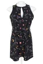 vestido Zara feminino estampado com faixa na cintura