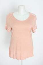 blusa melonica feminina rosa com recortes