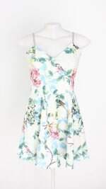 vestido antix feminino estampado com pregas