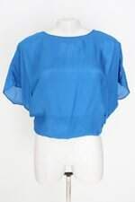 blusa zara feminina azul