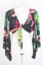 cropped farm feminino preto floral