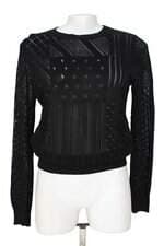blusa Amaro feminina preta com transparência