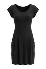 Vestido feminino preto Del Amo com pregas