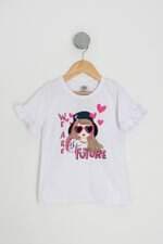 blusa kids branca com silk