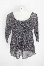 blusa dress way feminina estampada com forro