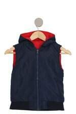 colete dupla face kids azul e vermelho