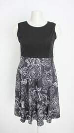 vestido miss fox feminino preto com recortes
