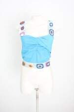 cropped blessed feminino azul com bordado